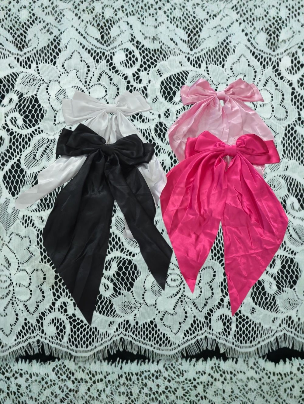 Coquette Hair Accessory Set 🎀 Satin Bows